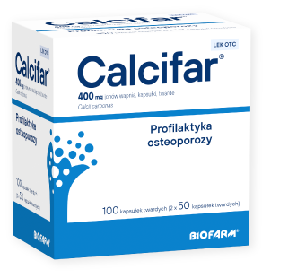 Calcifar – opakowanie leku 100 kapsułek twardych